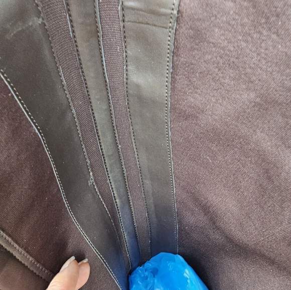 MARC FISHER RITLY TALL BLOCK HEEL BROWN LEATHER ZIP UP BOOTS 9.5M NEW - Picture 11 of 14